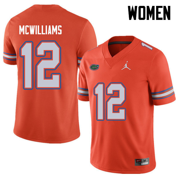 Jordan Brand Women #12 C.J. McWilliams Florida Gators College Football Jerseys Sale-Orange